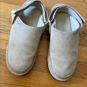 UGG Beige Suede Casual Slip-Ons